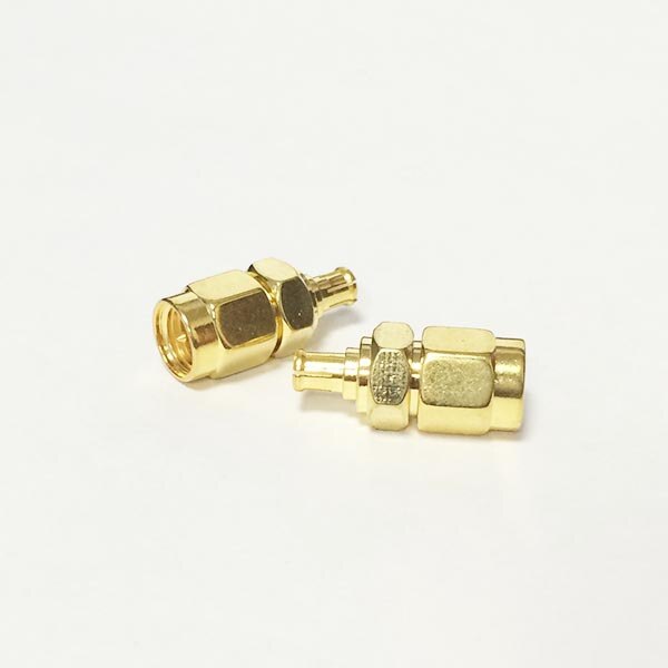 1 pièce de SMA prise mâle à MCX prise mâle RF adaptateur coaxial convertisseur droit plaqué or