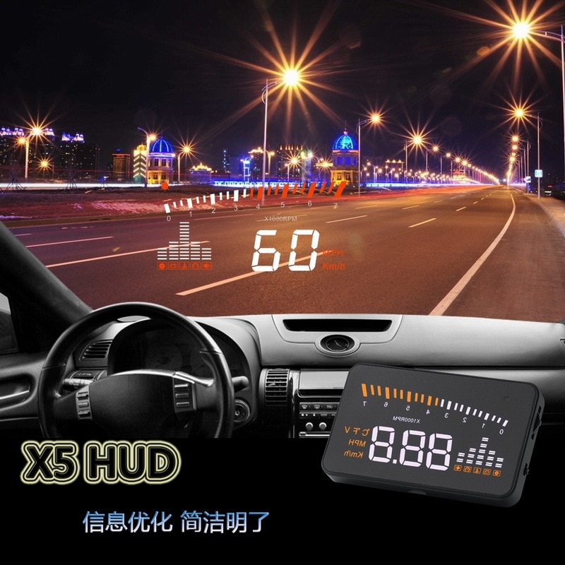 Heads-Up Display On Board Monitor OBD Car Universal HD Projector HUD head up display