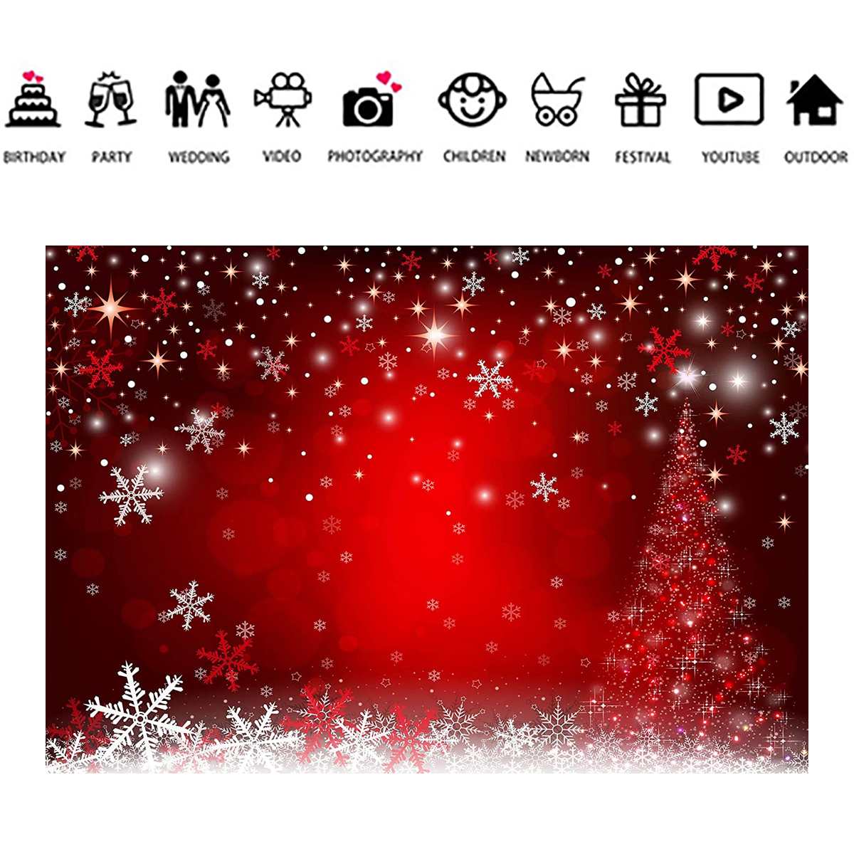 Christmas Backdrop Birthday Photography Background For Photo Studio Photophone Red Christmas Photo Background For Children