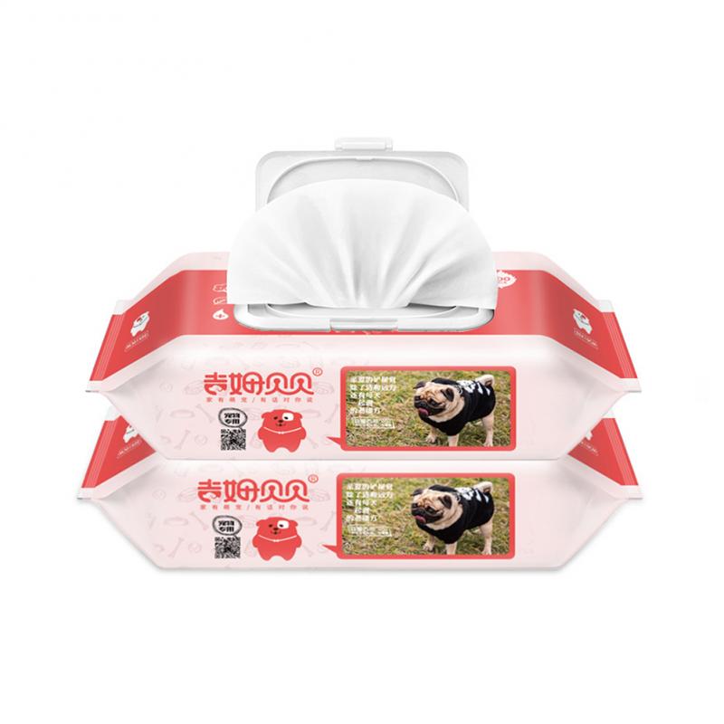 Toallitas hidratantes para limpieza de mascotas, higiene para perros, cachorros y gatos, con orejas y patas, 80 unidades