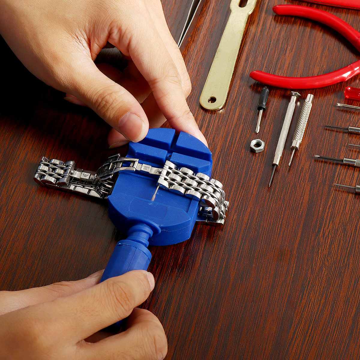 6 pièces ensemble montre à assembler soi-même outils bracelet de montre décapant ajusteur montre lien pour bracelet horloger broches montre réparation outil Kit