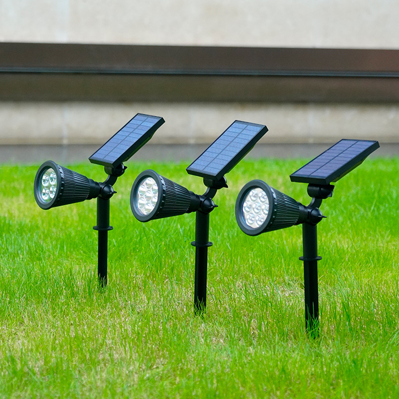 Projecteur LED solaire extérieur décor de jardin lampe de pelouse étanche paysage éclairage rue arbre spots pour cour couloir