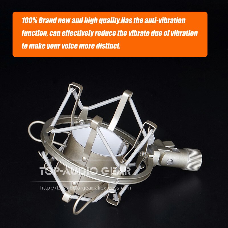 ragno Microfono shock montare Antiurto di Registrazione Mic In piedi Sospensione titolare clip per MXL V87 V 87 67 69 76 V67 v69 V76 V69M