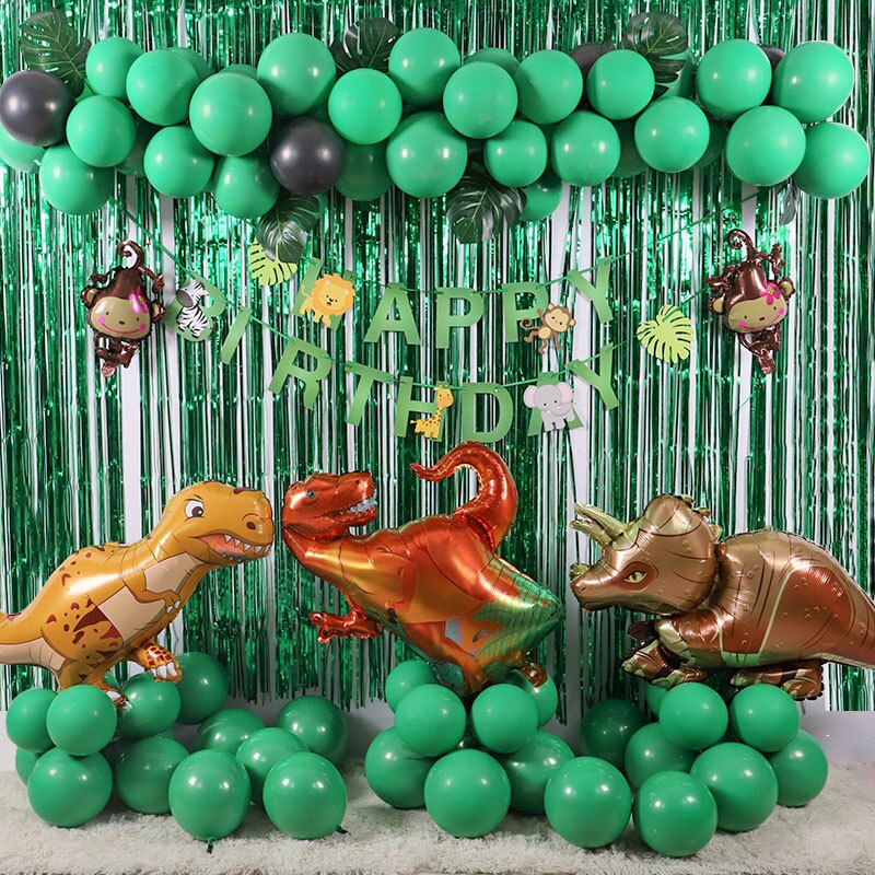 Skovdyr tema fest dekorationer barn tillykke med fødselsdagsfest dekoration aluminiumsfolie balloner: B
