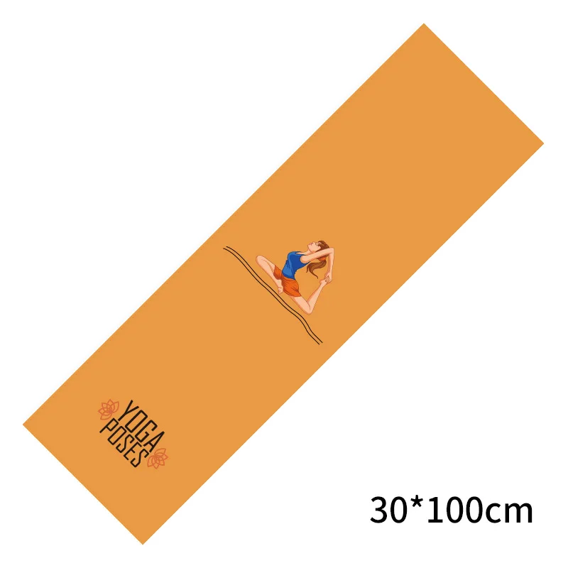 30*100 cm Gedruckt Yoga Handtuch Tragbare Doppel Schicht Nicht-Slip Matte Schutz Yoga Übung Pad Schnell Trocknend pilates Handtuch Decke: Beige