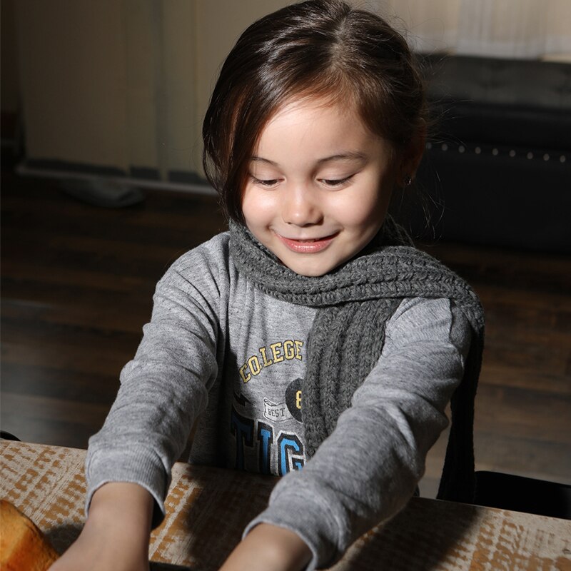 Sciarpa per bambini autunno inverno sciarpe per bambina all&#39;uncinetto tinta unita sciarpe per bambini scaldacollo per bambini calde a maglia all&#39;aperto accessori per bambini