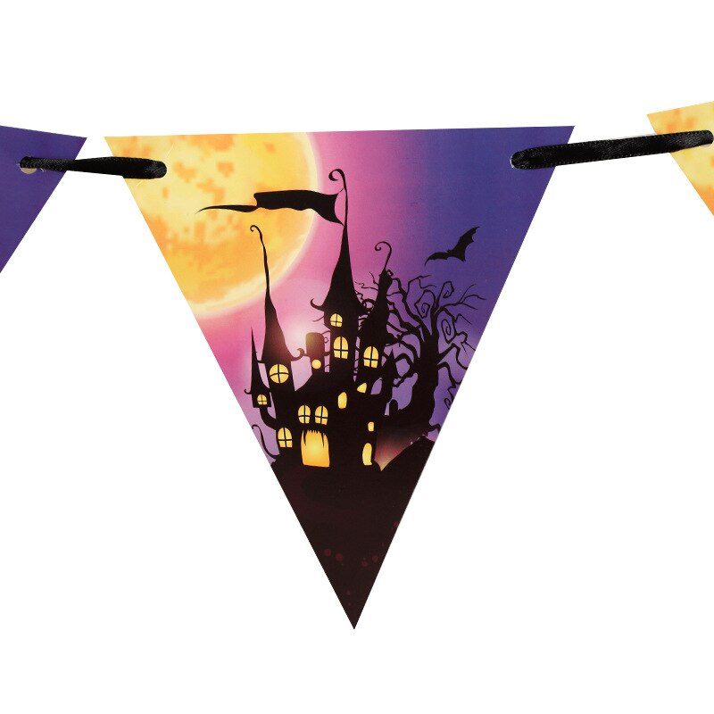 Halloween Decoraties Feestartikelen Servies Set Wegwerp Borden Cups Servetten Messen Vorken Lepels Wegwerp Servies Set: banner 1pack