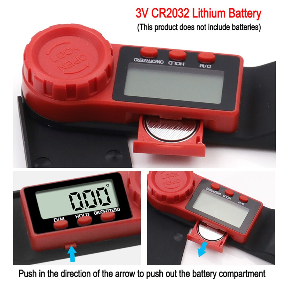 0-180mm 0-200° Digital Meter Level Ruler Angle Inclinometer Angle Ruler Electron Goniometer Protractor Angle Finder Measuring