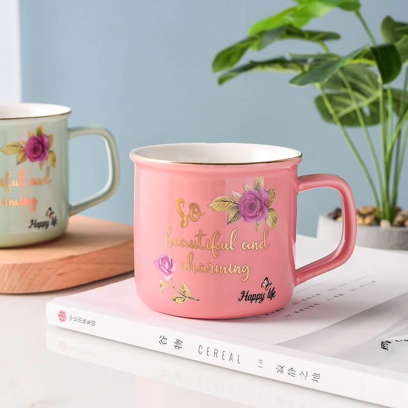 Gullemalje krus, kaffemelk kopper hånd keramisk kopp minimalistiske keramiske krus, par kaffekopp drinkware