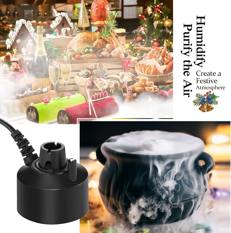 Brumisateur électrique à 12 led, brumisateur, fontaine d'eau, Machine à brouillard d'étang, atomiseur ultrasonique, humidificateur d'air avec protection contre les éclaboussures