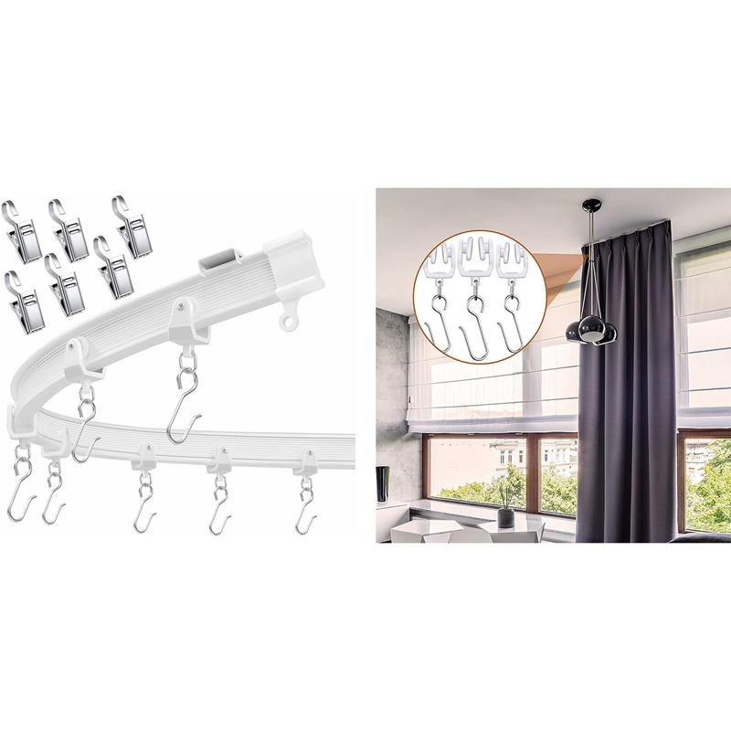 Flexible Bendable Ceiling Curtain Track, Ceiling Mount For Curtain Rail, Room Divider Ceiling Track For Curtains