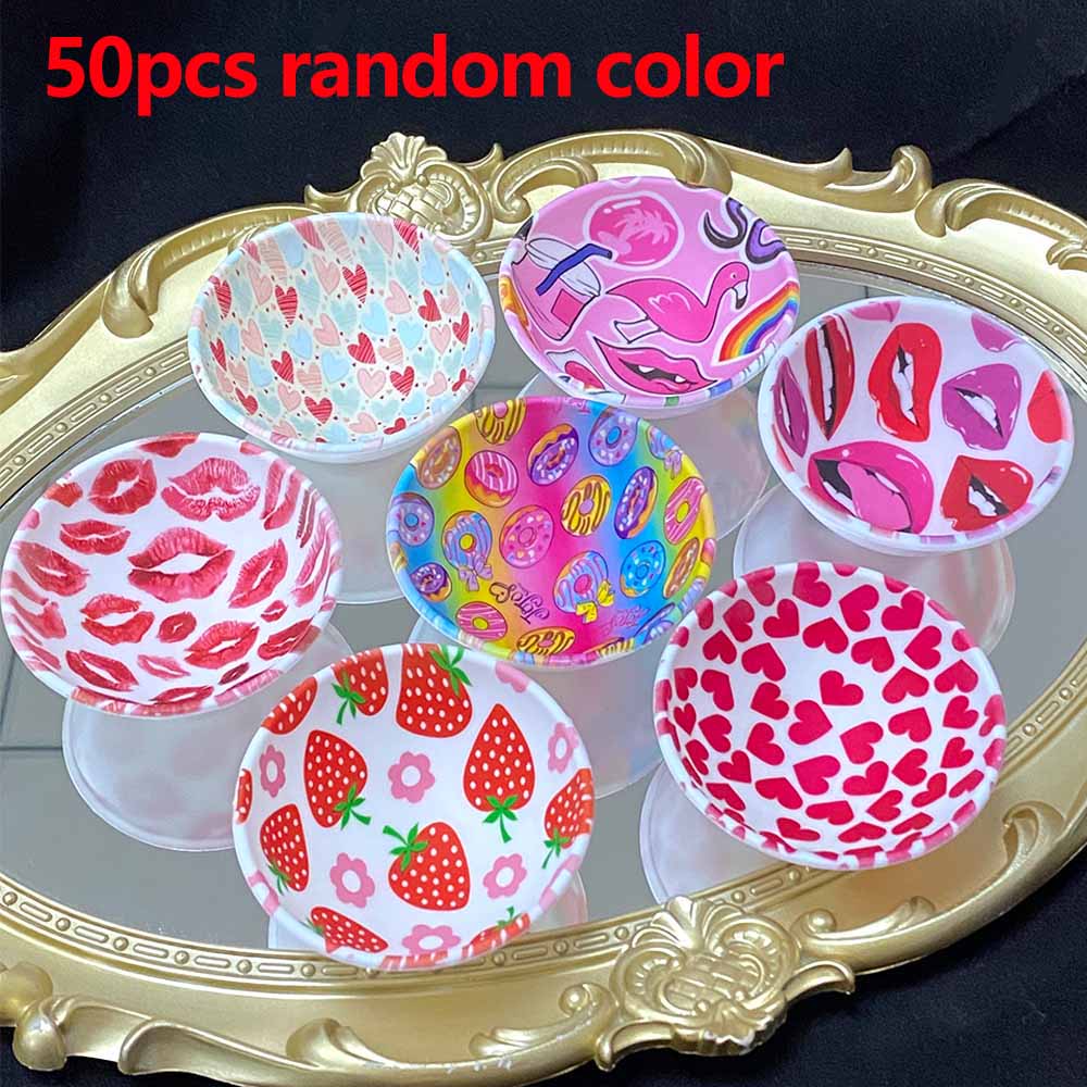 10 pçs tigelas de silicone rosa 67mm tigela de morango recipiente doméstico cabaça multi-cor acessórios para fumar presente feminino: Vermelho