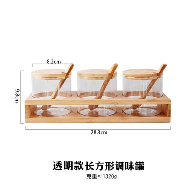 Tarro de cristal de danés, estante de especias, Porta tempero, juego de 3/4 unidades, caja de especias, tarros para especias, batidor de azúcar, salero: 4