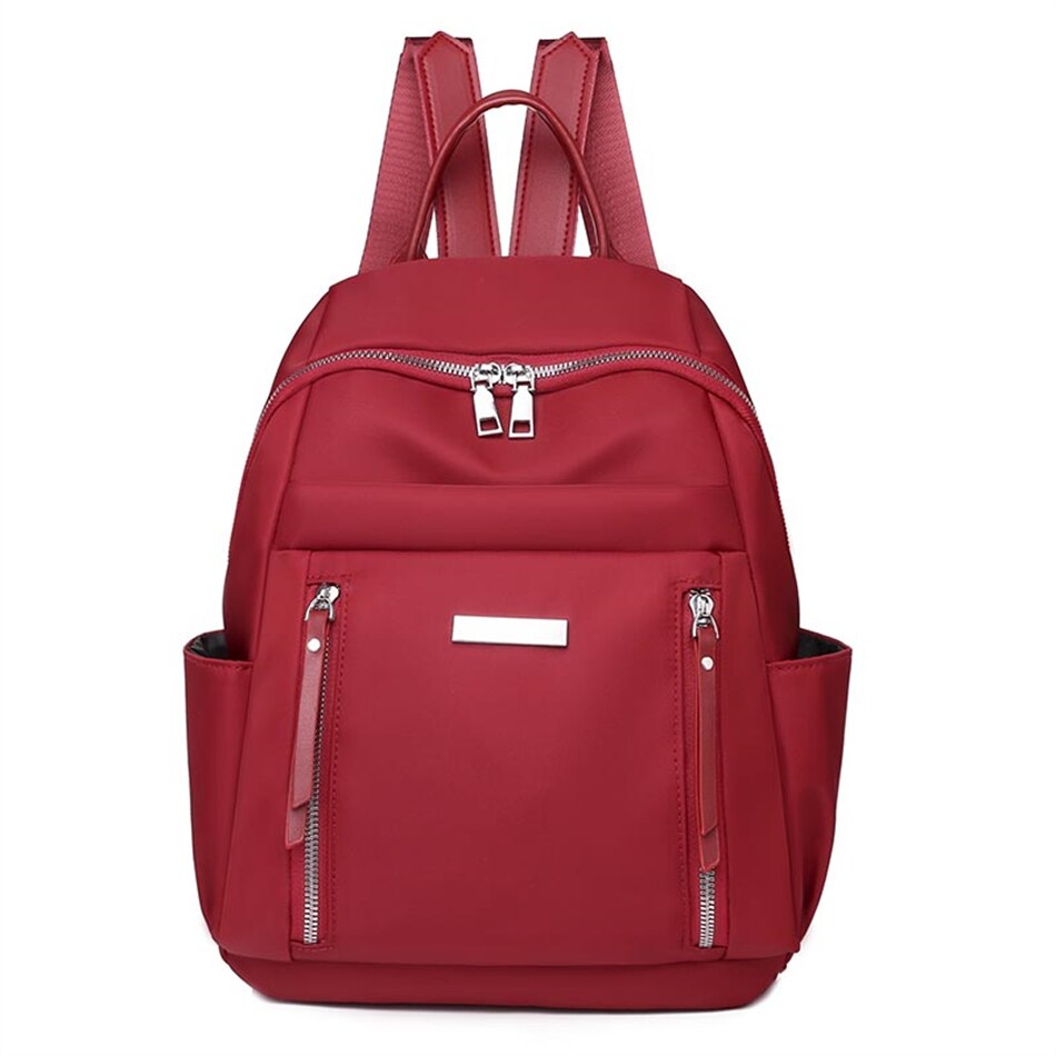 Moda feminina mochilas bolsa de alta qualidade anti-roubo escola saco de livro para meninas feminino viagem bagpack senhoras mochila: Red-31