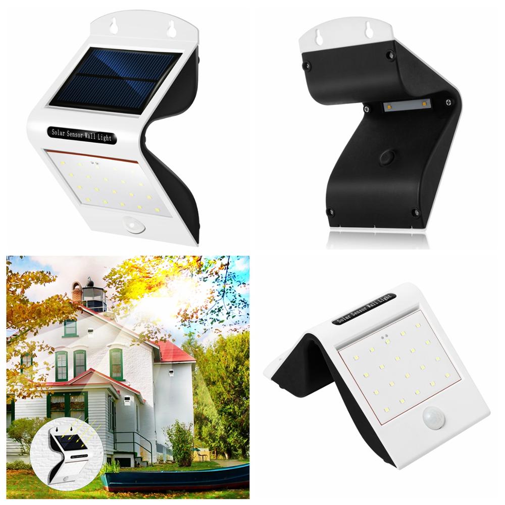 Solar Led Wandlamp Waterdichte IP66 Veranda Licht Moderne Led Wandlamp Pir Motion Sensor Outdoor Tuin Outdoor Licht Wit
