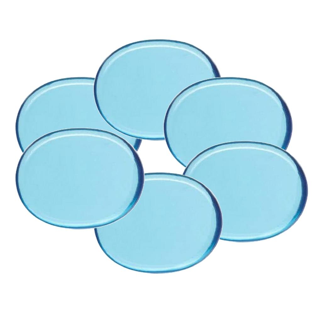 6pc/Pack Pro Drum Dampeners Dampening Gels Tone Control Drum Mute Silencers Silicone Drum Dampening Gel Pad: Blue