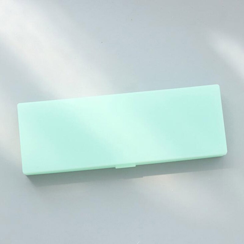 Transparante plastic pennendoos voor studenten zonder opdruk eenvoudige pennendoos schrijfwaren school kantoorbenodigdheden 3 kleuren: Groene m