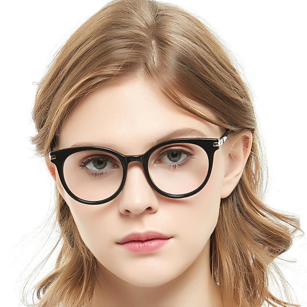 OCCI CHIARI Computer Glasses Frame Blue Light Glasses Round Eyeglasses Woman Transparent lens Myopia Eyewear Optical Spectacles