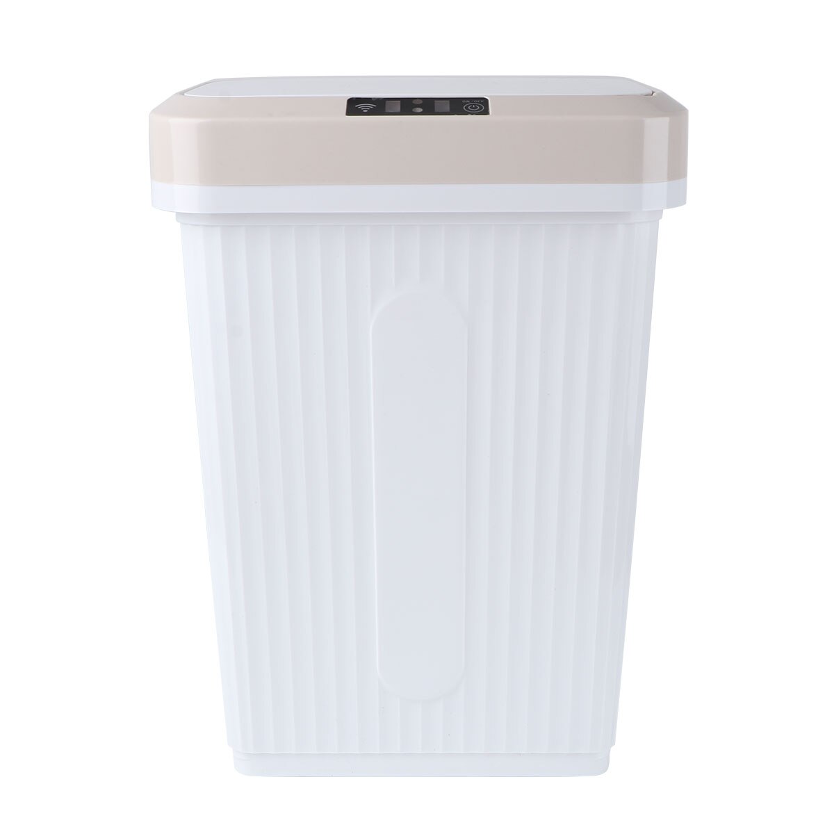 Charging Smart Trash Can Automatic Induction Dustbin with Lid Mute Waste Bin with Build-in Battery for Home Living Room Kitchen: White