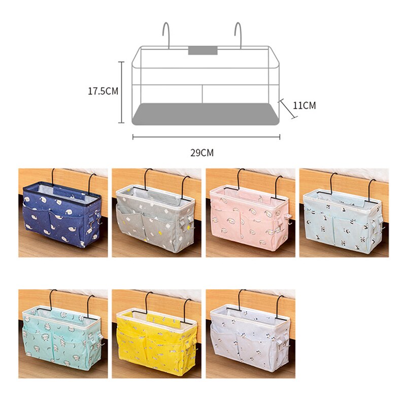Bedside Storage Organizer Bed Desk Bag Sofa TV Remote Control Hanging Caddy Couch Storage Organizer Bed Holder Pockets