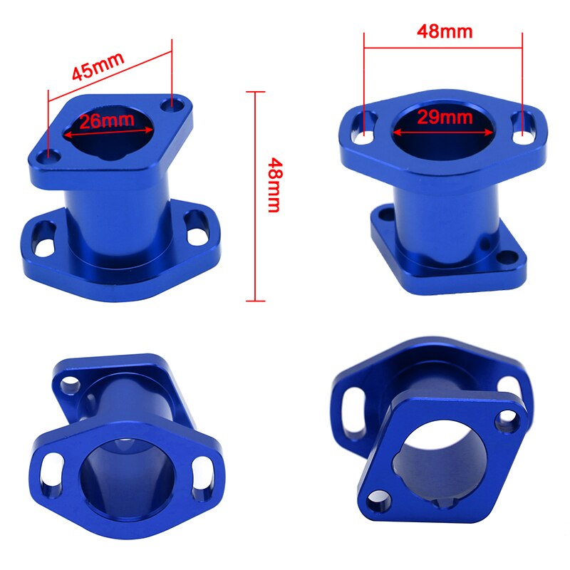 Sclmotos- Carburetor Intake Pipe Inlet Manifold Carb For Honda GX200 6.5HP Chinese OHV Engines 196cc Clone Engines Mini Go Kart
