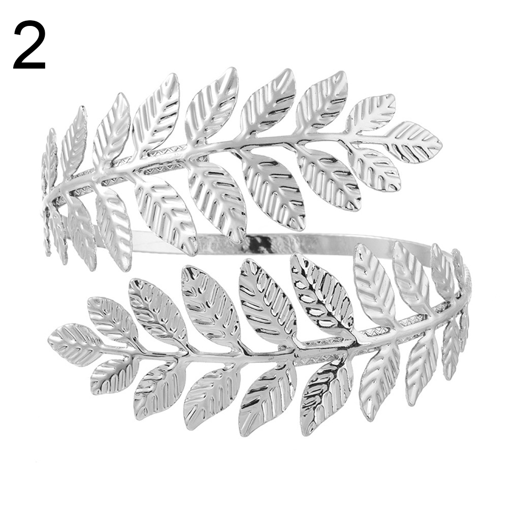 Pulsera de brazo de Metal Vintage para mujer, brazalete con forma redonda, cadena para el brazo superior, estilo romano griego: Marrón rojizo