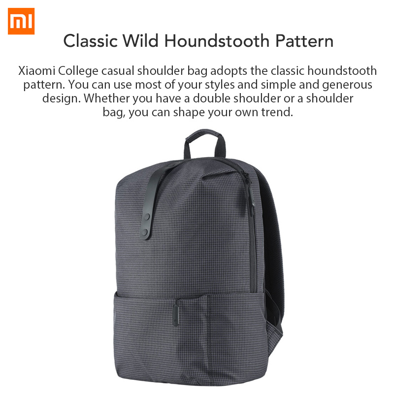 20L Xiaomi Casual Rucksack Männer Solide Polyester Mädchen Rucksäcke Reisetasche Universal Taschen College Stil 15,6 zoll Laptop Tasche