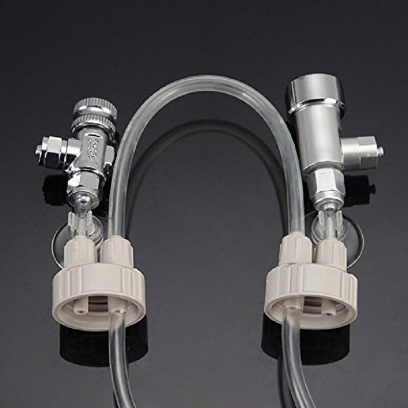 Fish Tank DIY CO2 Generator System Kit Live Plant Tank Air Flow Pressure Adjustment Diffuser Tube Check Needle Valve Guage Set