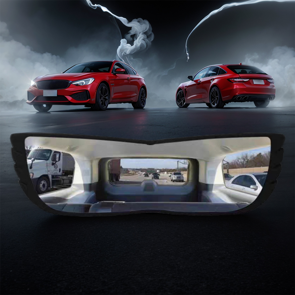 Buet bakspejl til blindvinkel vidvinkel hd-glas vidvinkelspejl ovalt formet indvendigt spejl til suv, varevogn, lastbil