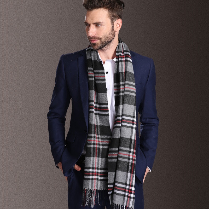 Europa Mode Sjaal Sjaals Mannen Winter Warm Tartan Sjaal Business Sjaal Plaid Katoen Wraps Bufanda Foulard Szaliki Ik Chusty: 18