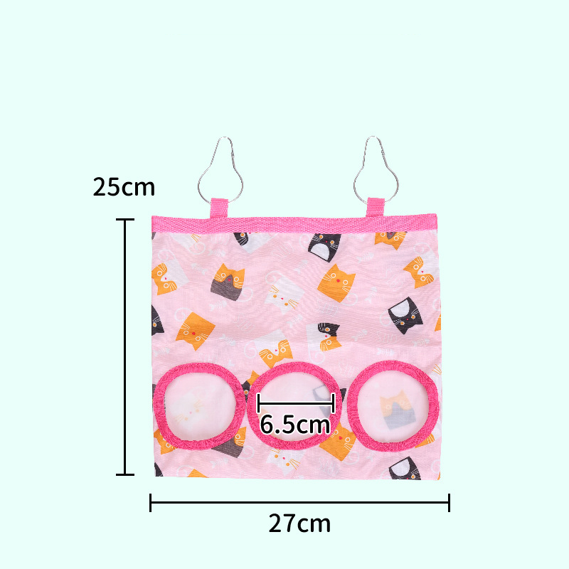 Bolsa de heno colgante, soporte para alimentador, contenedor dispensador de alimentación para conejos, conejillos de indias, animales pequeños, accesorios para jaulas de conejitos: SCARLET