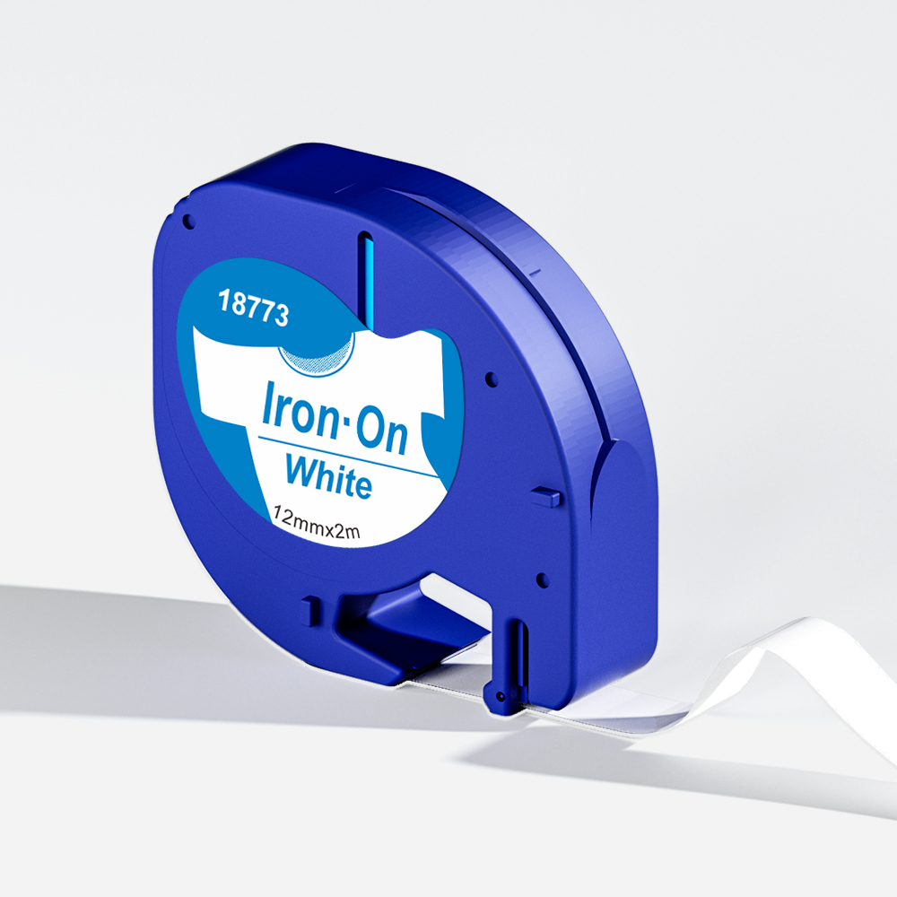 Pour ruban d'étiquettes Letratag 12mm cartouche plastique/papier/tissu noir sur blanc 91201 pour Dymo LetraTag LT-100H étiqueteuse 200B QX50: Gris foncé