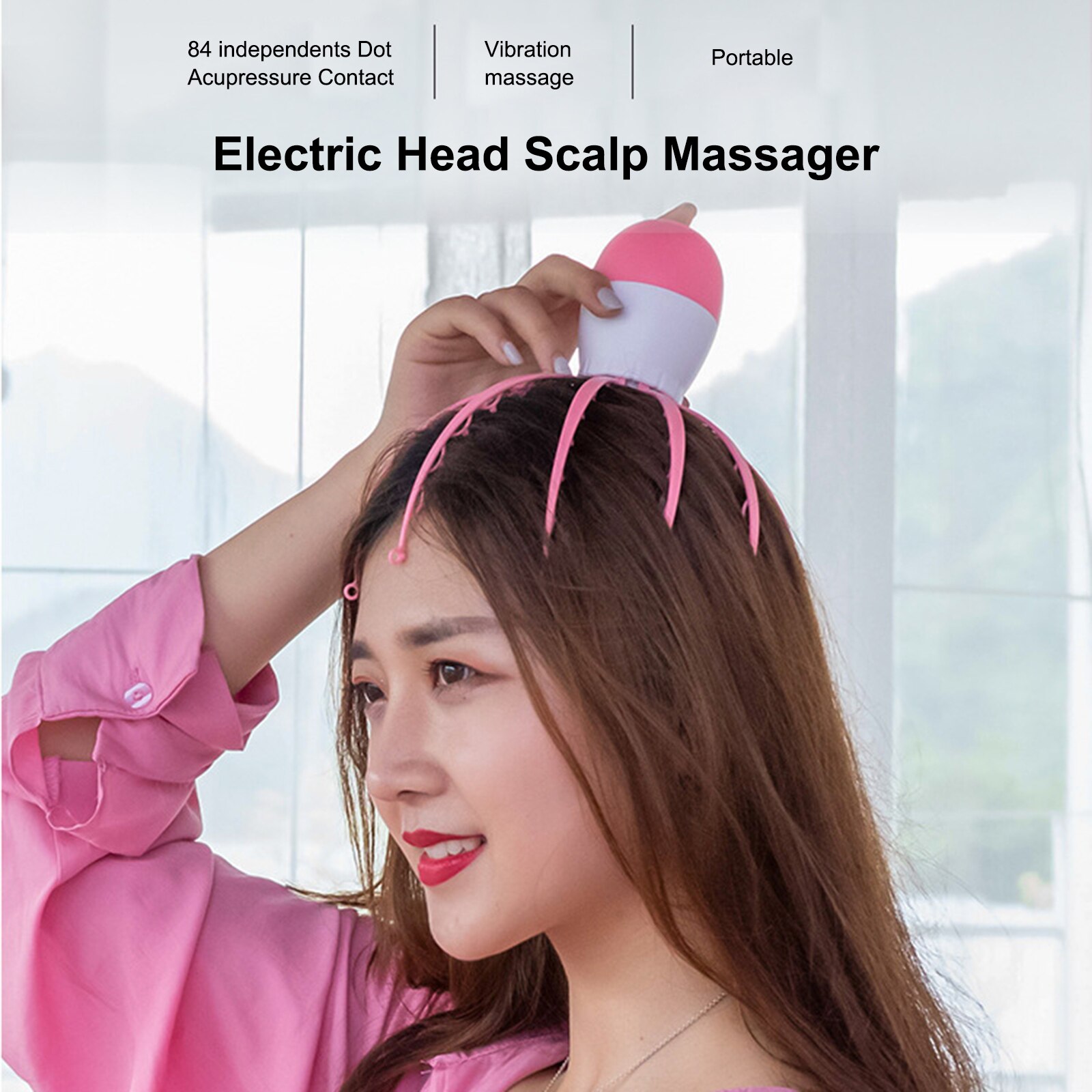 Electric Head Scalp Massager Anti Stress Alleviate Fatigue Vibration Massager Claw Removable Massage Device