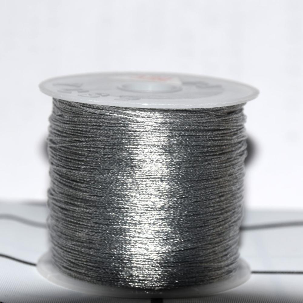 Gyllene silvertråd sträng slitstarkt gör-det-själv-rep för korsstygn halsband armband pärlmärke gör kläder dekoration