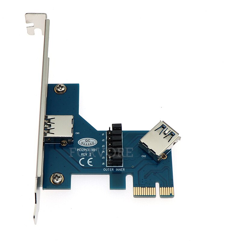 PCI-e 1x 4x 8x 16x to Dual PCI slots adapter pci express converter external pci slot card