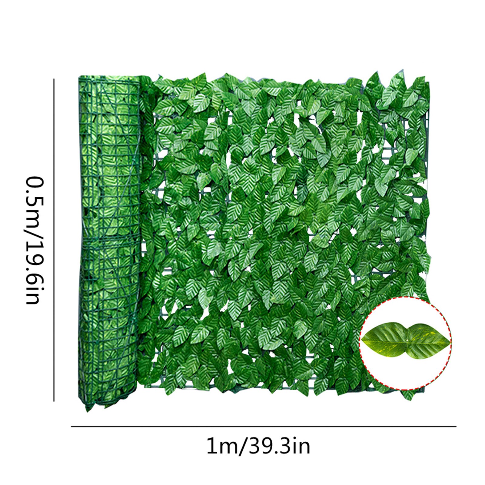 Garden Fence Artificial Leaf Privacy Fence Net Wall Landscaping Fence Balcony Fence Garden Rattan Fence Privacy Fence Roll Fence: 0.5x1M A