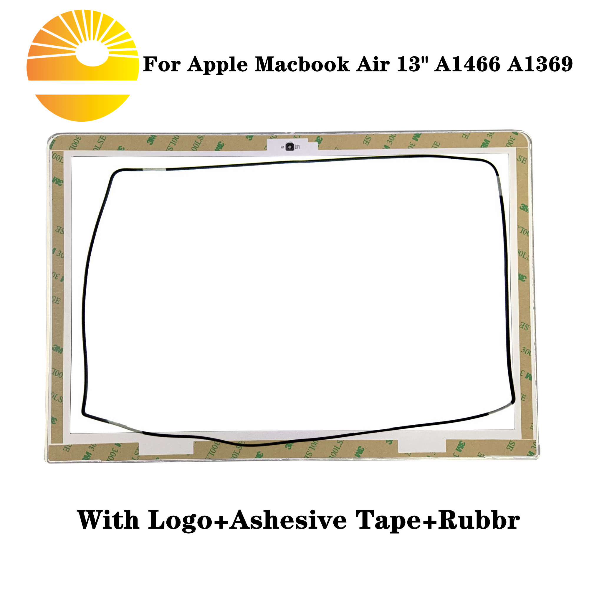 Genuine front frame for Apple Macbook Air 13" A1466 A1369 B frame (with a Middle Frame Rubber Bezel )