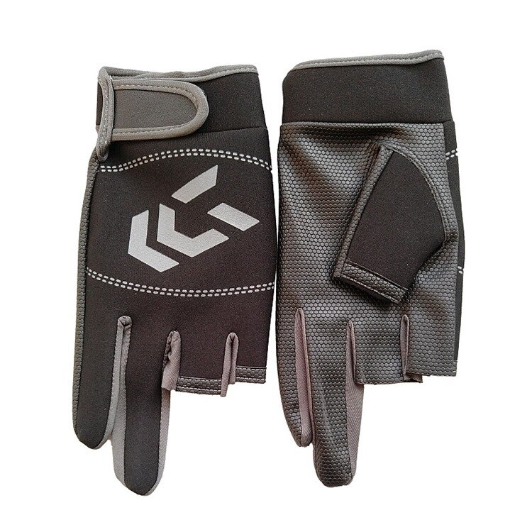 Fiskehandskar Herr - Tre-fingers Klipp - Halkskydd - Sport Halv Finger
