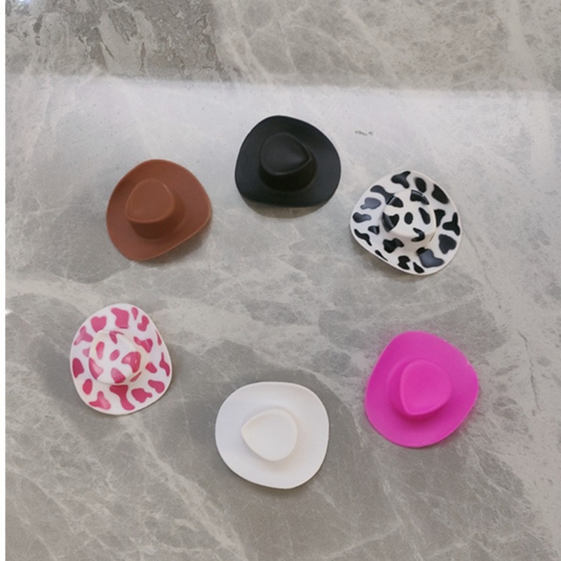 Sombrero pequeño de payaso de plástico negro, Miniatur de simulación artesanal, decoración, accesorios de , 6/8/10/20 piezas