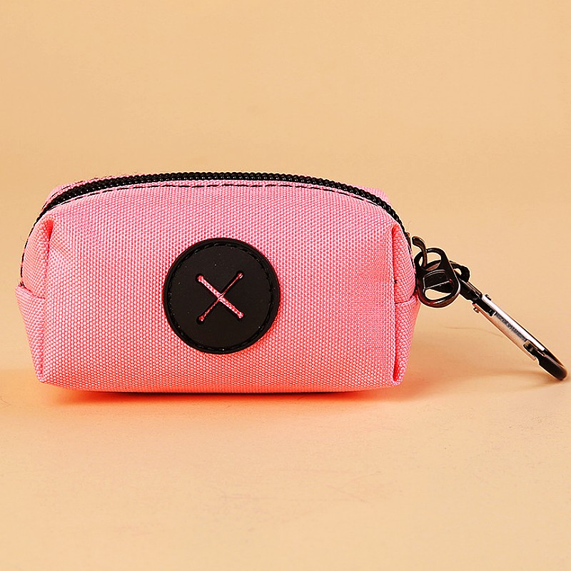 Dog Poop Bag Dispenser Portable Dogs Poop Bag Holder Garbage Bags Dispenser for Dog Walking Hangingable Toilet Bags Pet Products: Pink