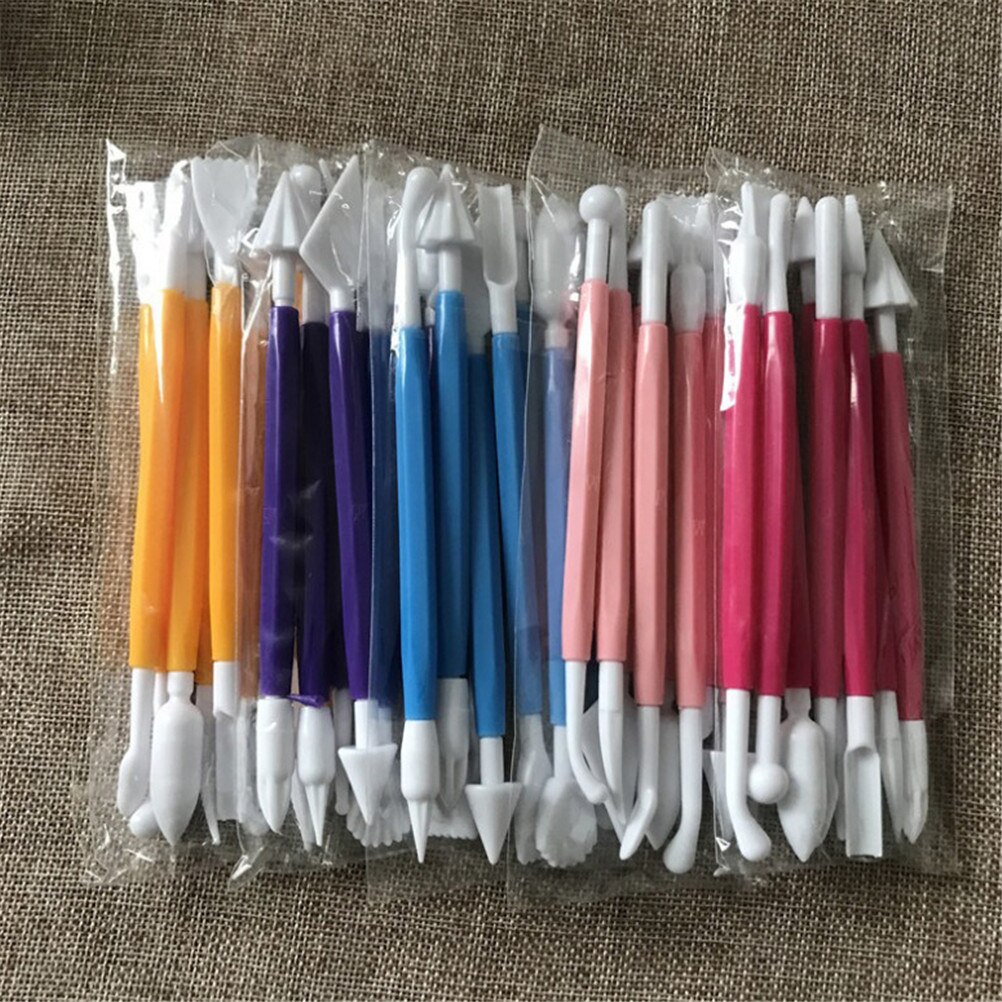 8/14pcs/set Plastic Clay Sculpting Set Wax Carving Pottery Tools Carving Sculpture Shaper Polymer Modeling Clay Tools: 8Pcs Random