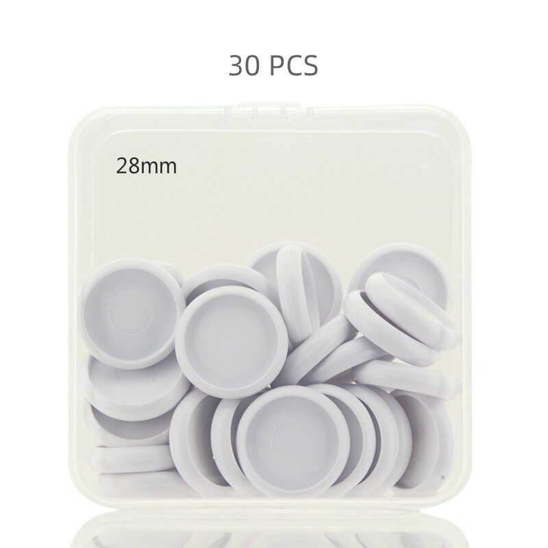 Fromthenon 30/50 st färgglada pärmar ringar svamp hål lös blad planerare ring bindning tillbehör anteckningsbok plast skivspänne: 28mm 30pc vit