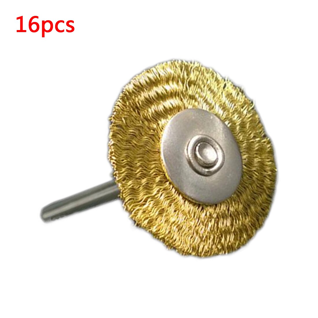 16pcs Stainless Steel Wire Wheel Brushes Set Kit Dremel Accessories for Mini Drill Rotary Tools Polishing Dremel Brush: yellow copper