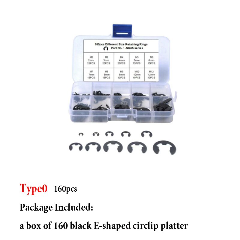 70-600Pcs 3mm -19mm Retaining Ring Assortment Kit black circlip snap retaining rings set and 304 stainless steel carbon steel: PURPLE