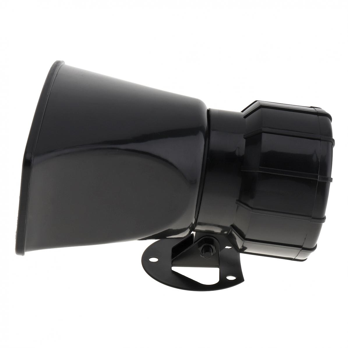 Bocina de sirena de emergencia con control remoto inalámbrico, altavoz con 7 sonidos de advertencia de coche DC12V, 100W, negro