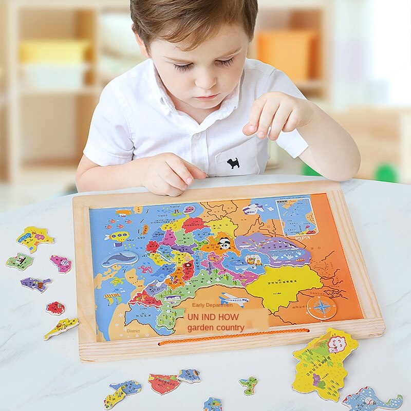 Houten China Wereld Puzzel Speelgoed Leerlingen Vroege Onderwijs Intelligentie Ontwikkeling Puzzel Speelgoed P156