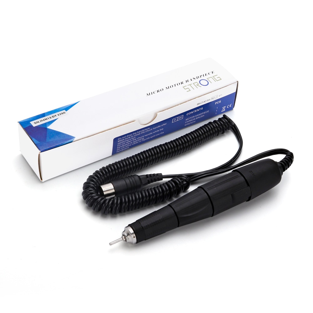 Fuerte 210 204 90 torno eléctrico para manicura pedicura lima de uñas 105L Micromotor pieza de mano 35000RPM taladro de uñas pluma pulidora