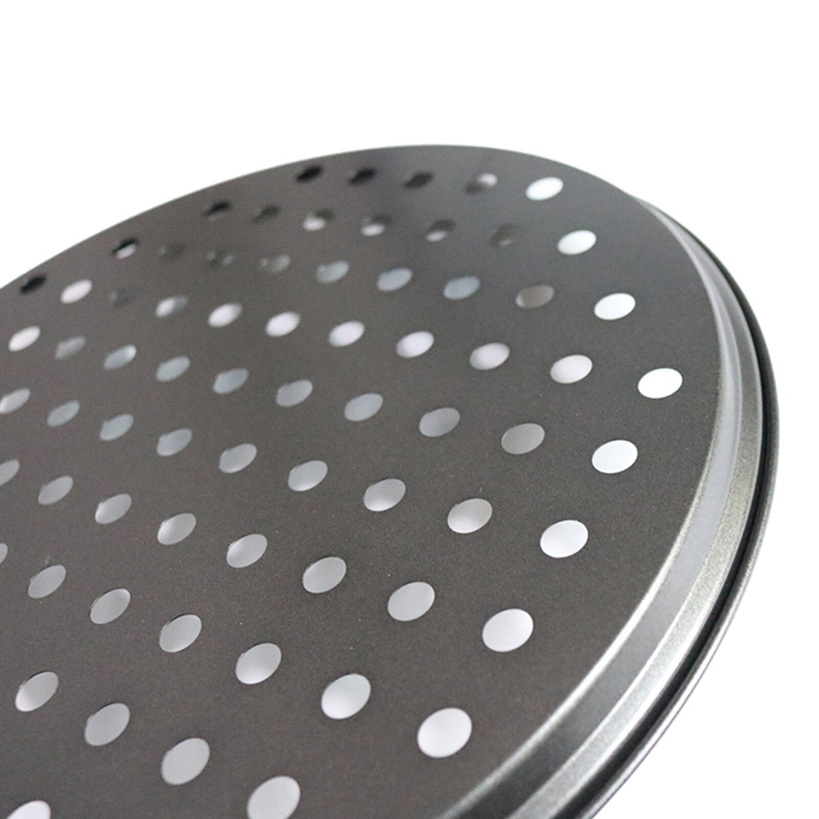 Non-stick Pizza Pan Perforated Carbon Steel Pizza Tray for Kitchen Gill BBQ