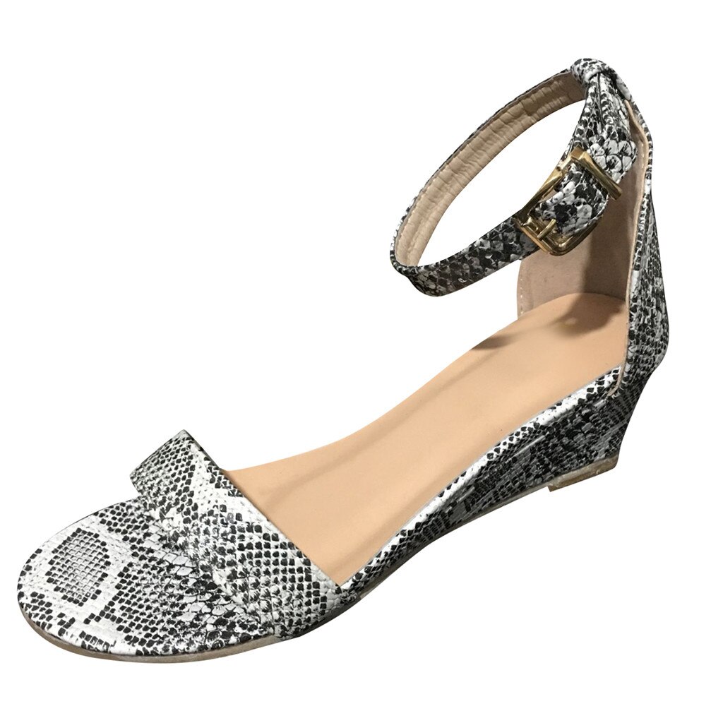 Sagace Zomer Luipaard Sandalen Met Hakken Vrouwelijke Sandalen Mode Toevallige Vrouwen Snake Schoenen Wiggen Sandalen Schoenen Voor Vrouwen