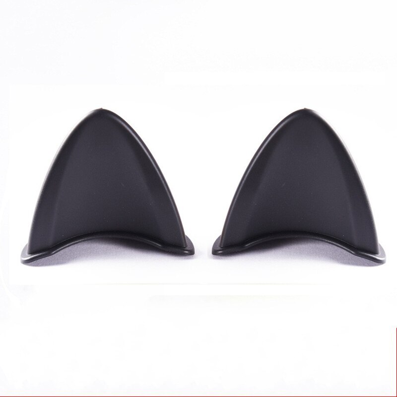 Leuke Motorhelm Kat Oren Universele Elektrische Auto Helm Decoratie Styling Stickers Helm Accessoires: 2pcs black